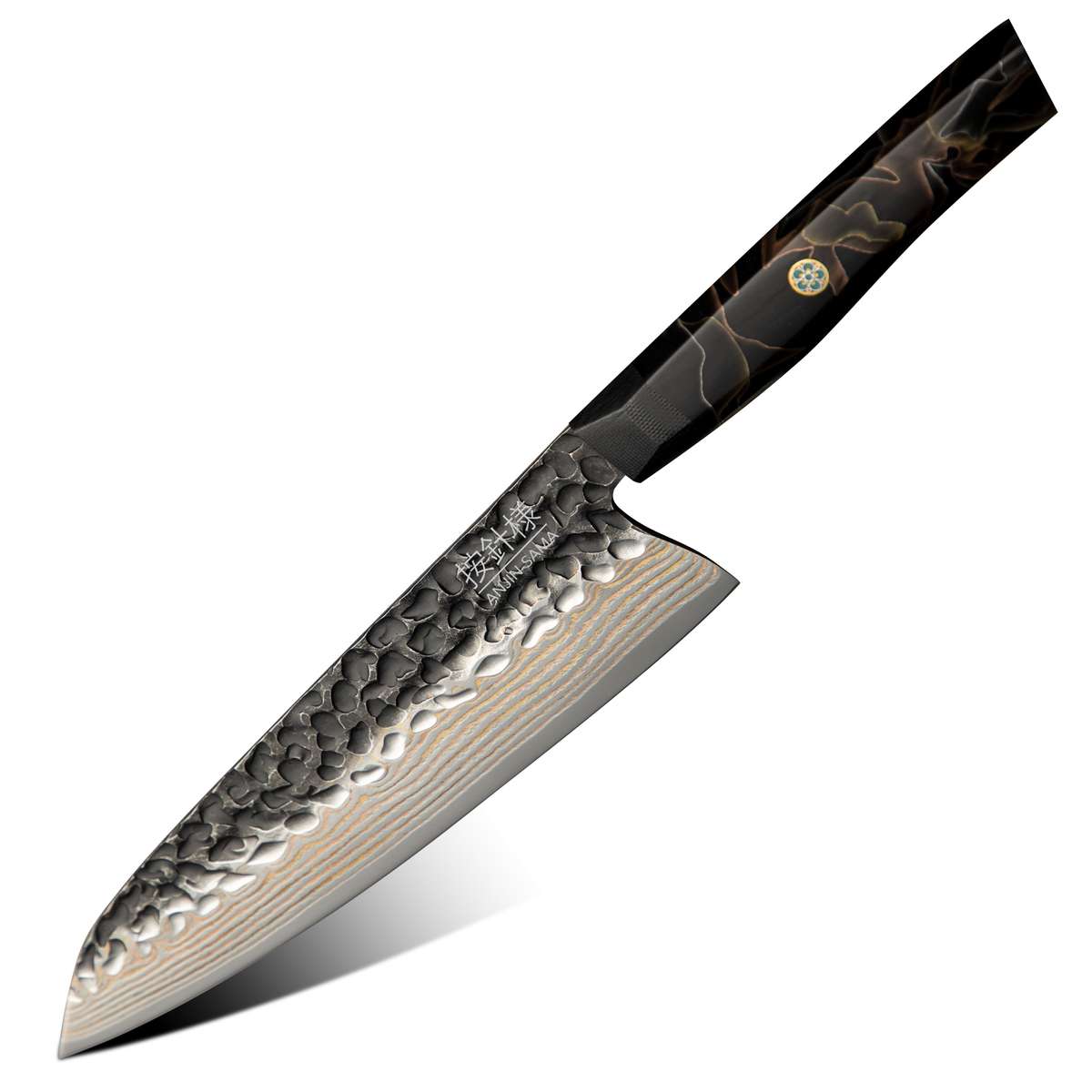 ANJIN SAMA Premium Copper Damascus Damascus Chef knife - DMS-544A