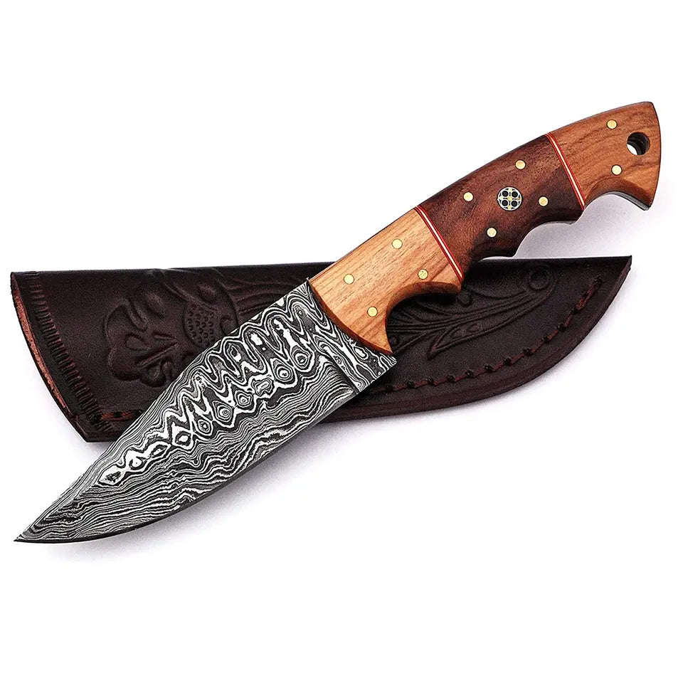 Damascus steel hunting knife - MB-DHK-0004