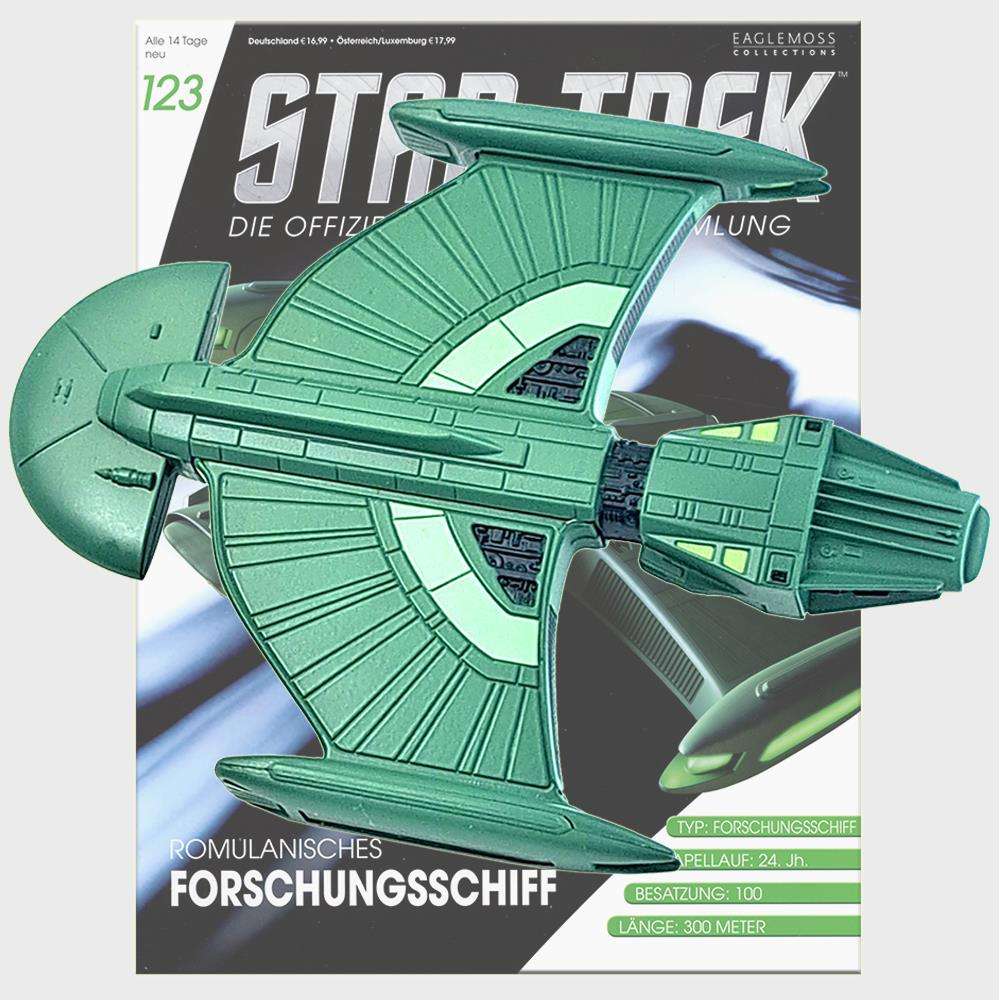 Star Trek Starships Collection - 10.2cm Romulan Science Vessel - Issue 123 with German Magazine