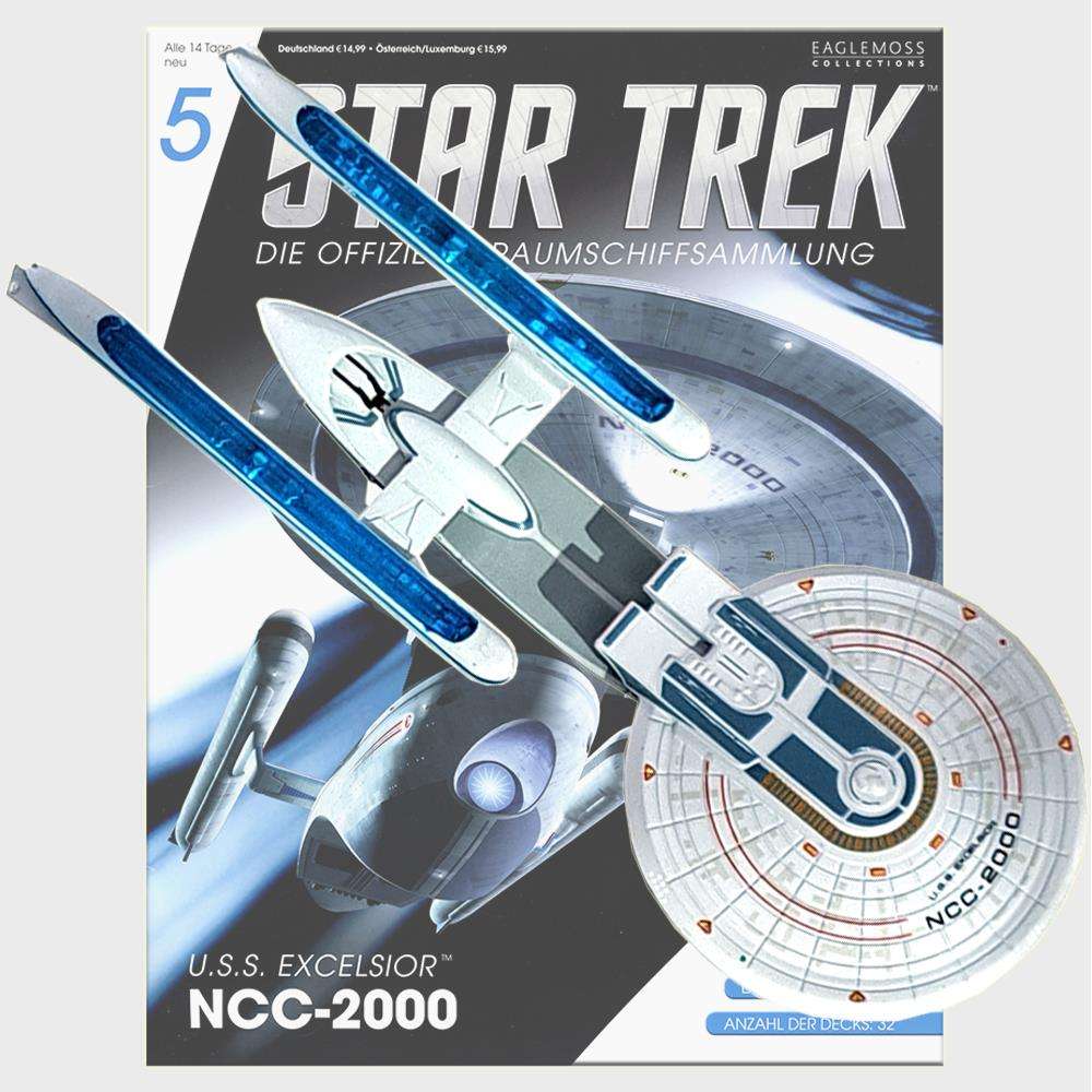 Star Trek Starships Collection - 13.5cm USS Excelsior NCC-2000 - Issue 5 with German Magazine