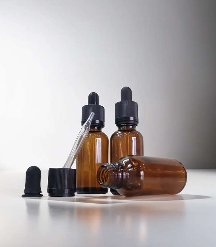 Dropper Bottle with Pipette - Amber