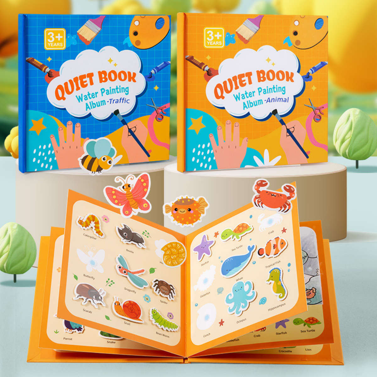 Montessori Quiet Book for Toddlers | Traffic & Animal Busy Book SA