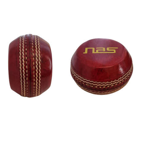 NAS Aggot Cricket Skill Coaching Seam Training Leather Ball - 140 grams