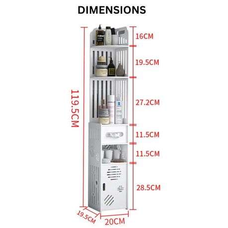 Multilayer Bathroom Storage Organizer Corner Cabinet With Tissue Box