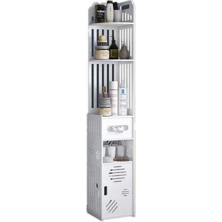 Multilayer Bathroom Storage Organizer Corner Cabinet With Tissue Box