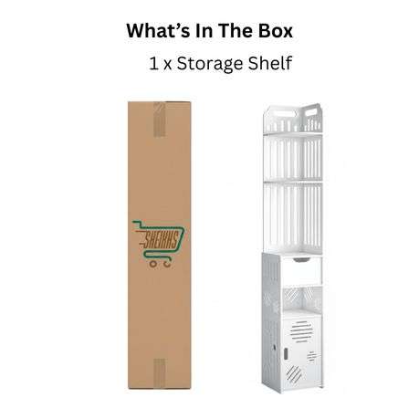 Multilayer Bathroom Storage Organizer Corner Cabinet With Tissue Box