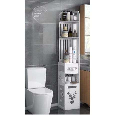 Slim Bathroom Storage Cabinet - Multilayer Toilet Side Storage Rack