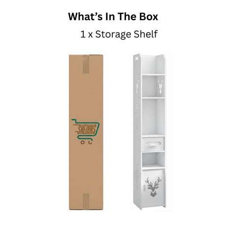Slim Bathroom Storage Cabinet - Multilayer Toilet Side Storage Rack