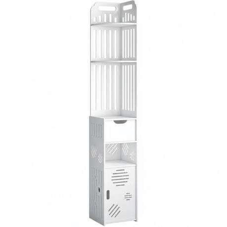 Multilayer Bathroom Storage Organizer Corner Cabinet With Tissue Box