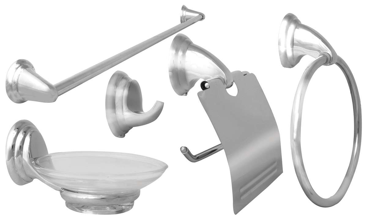 ZINC ALLOY 5 PCE BATHROOM SET
