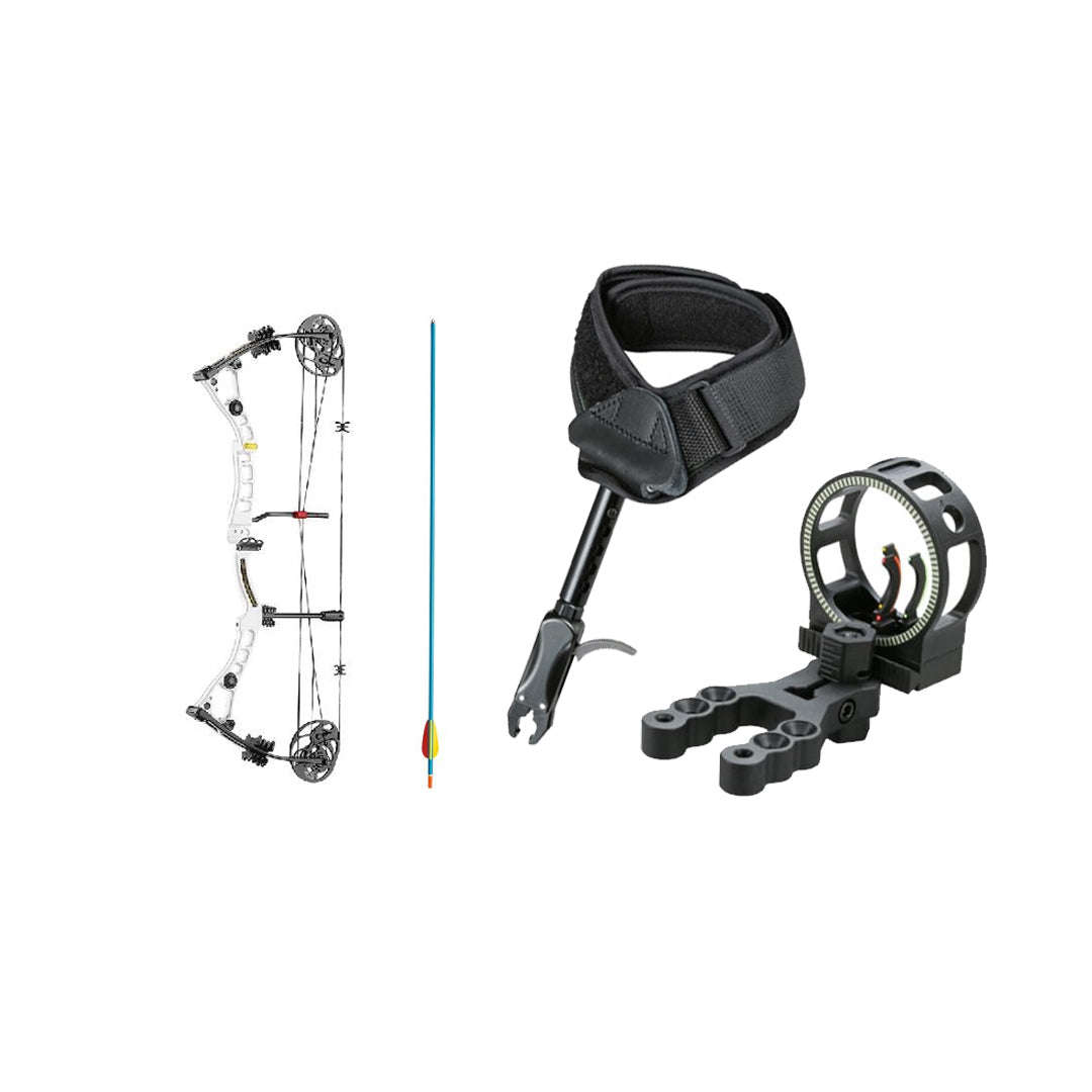 EK Archery Axis 30-70LB - White CO-039W Compound Bow Combo