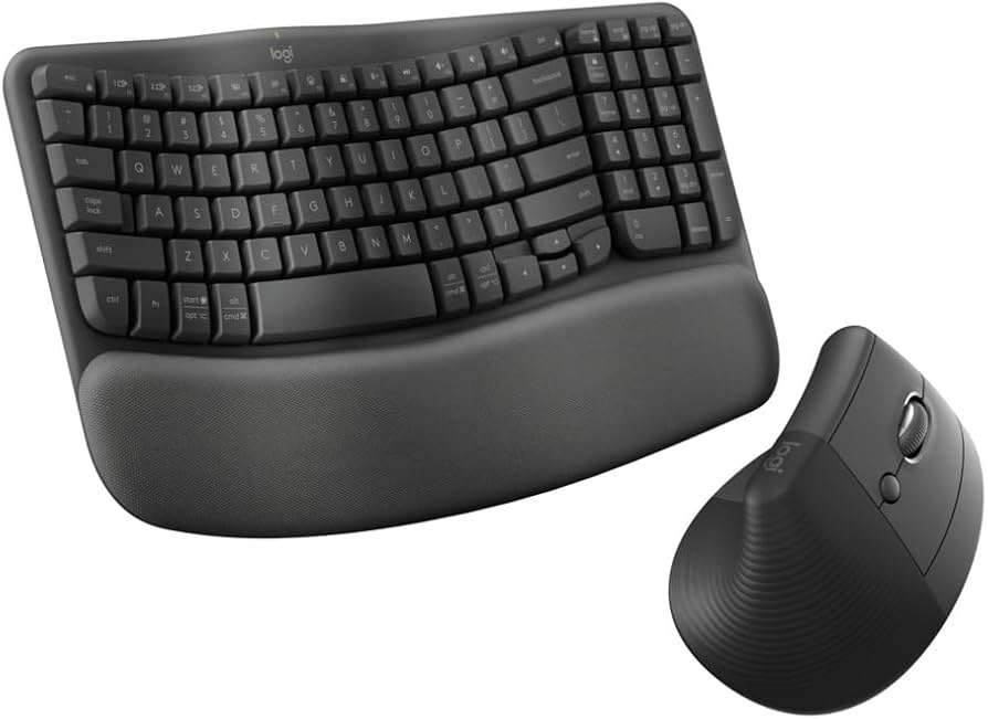 Logitech Wave Keys and Lift - Wireless Keyboard and Mouse - Graphite - Bluetooth