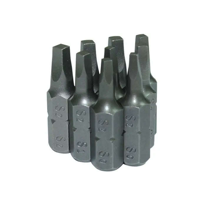 Square Bits, Assorted, No.0 No.1 No.2, 9 Pieces