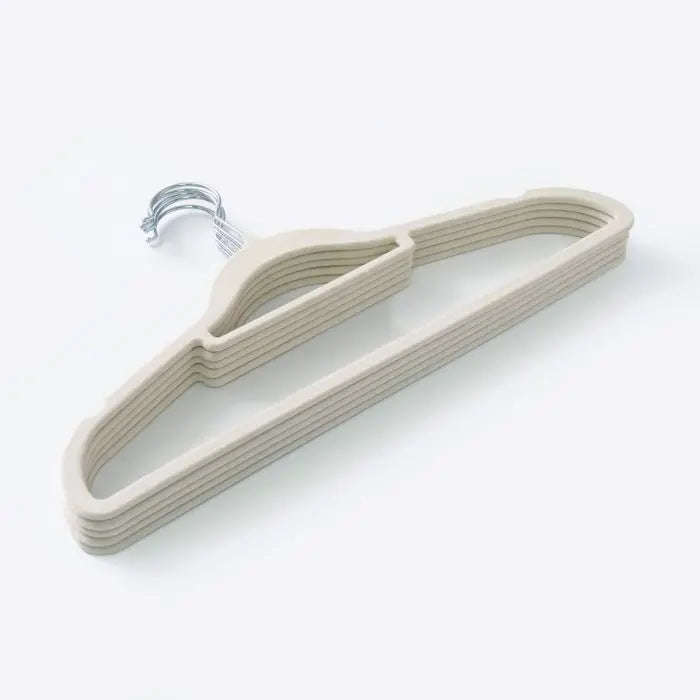 Velvet Hangers, Ivory, 5 Pieces