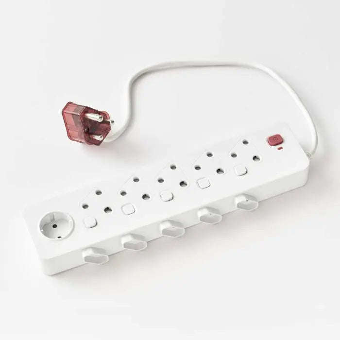 11 Way Multi-Plug, Surge Protector, 5 x 3Pin, 5 x 2Pin, 1 x Schuko