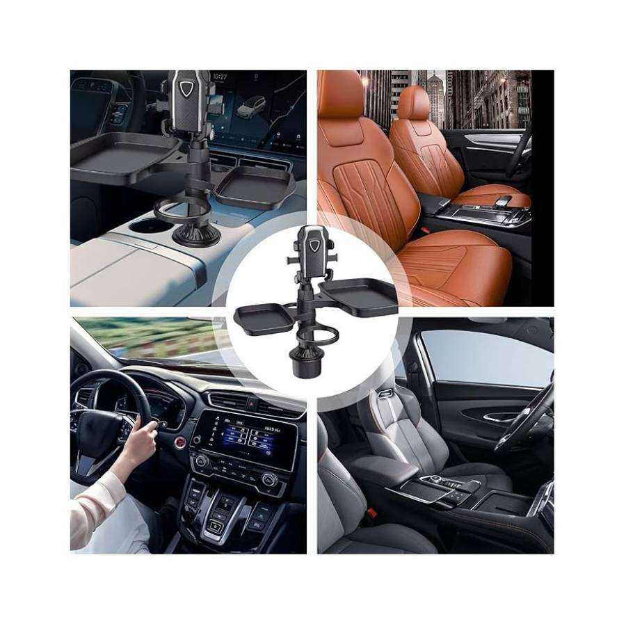 5 in 1 Adjustable Car Cup Holder Tray with Bracket