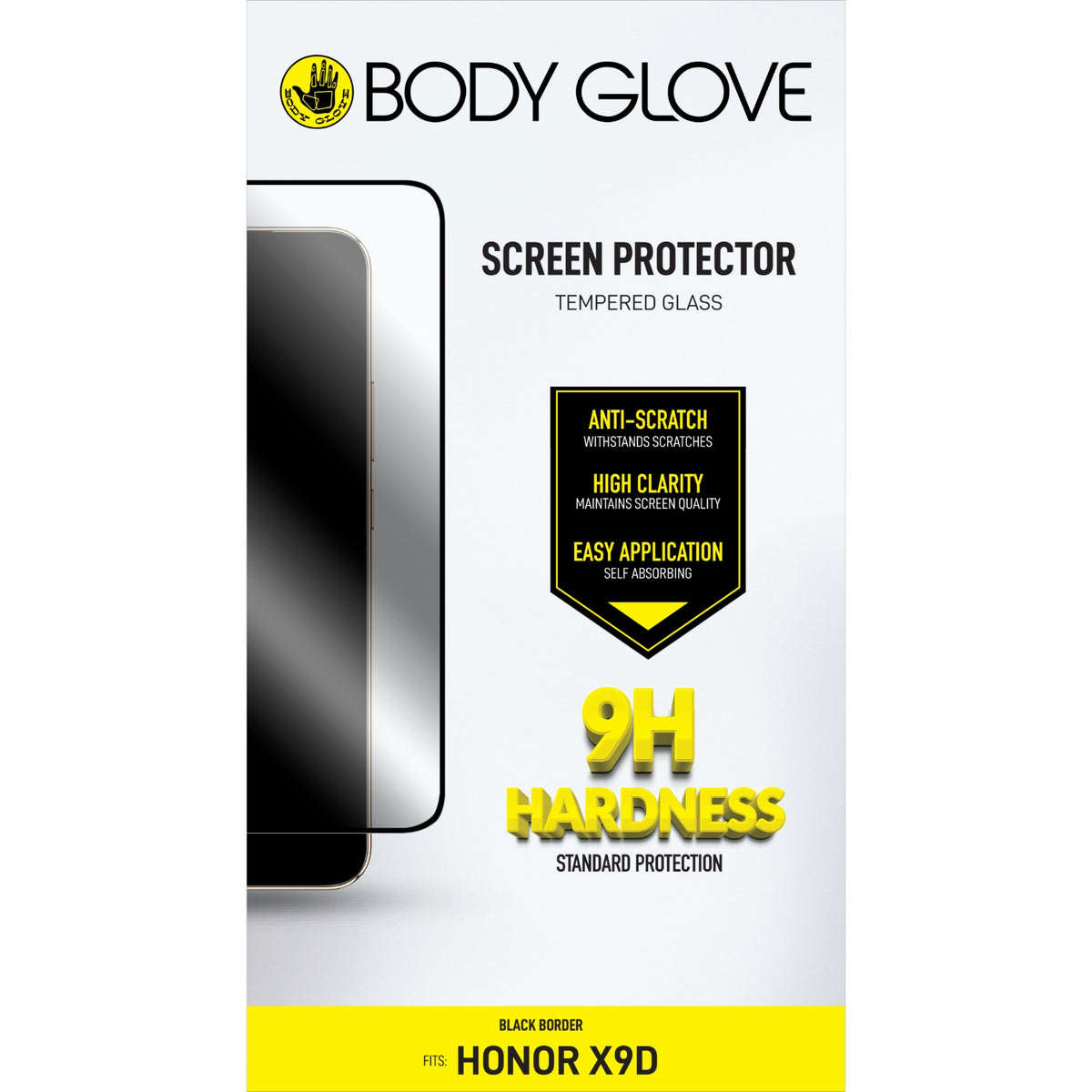 Body Glove Tempered Glass Screen Protector - HONOR X9d - Black Border
