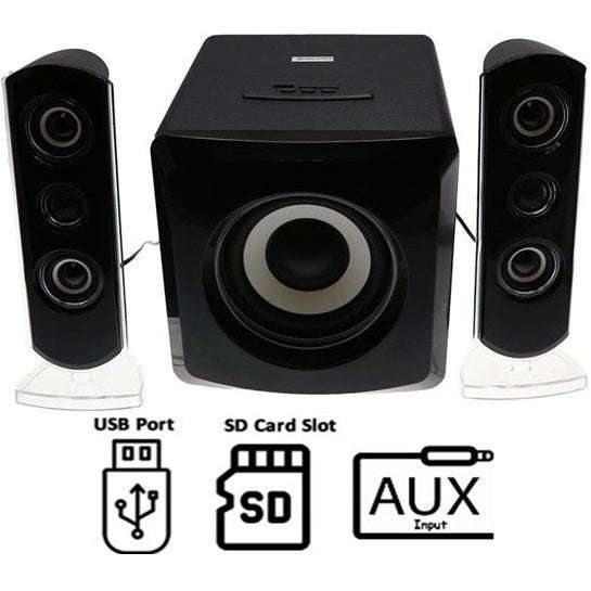 AudioMate 2 Channel and Subwoofer Stereo Speaker System