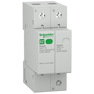 Schneider Easy9 Surge Arrestor Din 1 Pole+Neutral 20kA 1.3kV 36mm EZ9L33620
