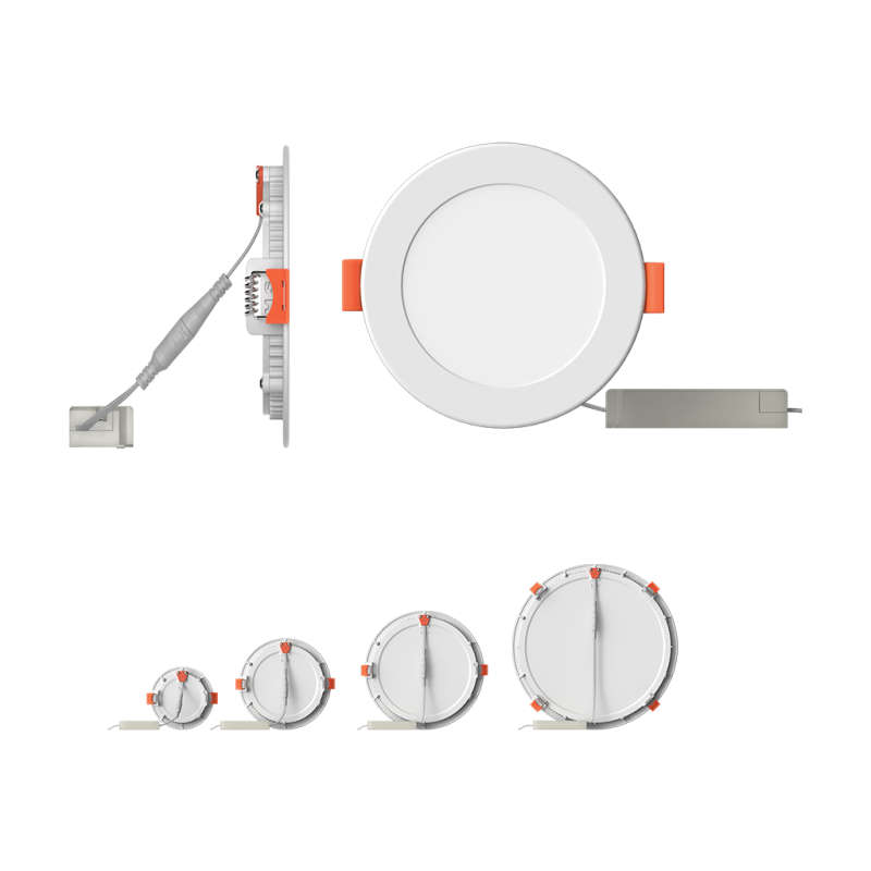 PioLED Panel Downlight 1x6W LED 4000K Recessed Round Ultra Slim White I004