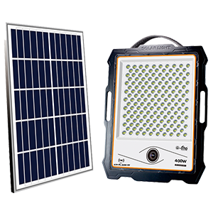 MCE Econo Floodlight Solar 400W Cool White with WiFi CCTV Camera CCTV-SFL-400W-CW