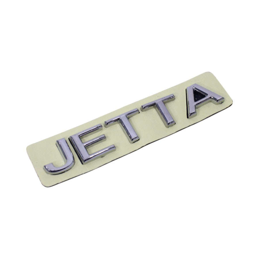 Chrome Jetta Letters Sticker Badge (9×1.5cm)