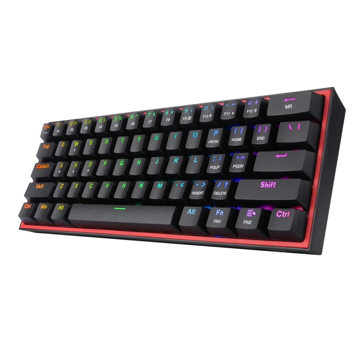 Redragon K617 FIZZ 60% Wired RGB Gaming Keyboard - Black