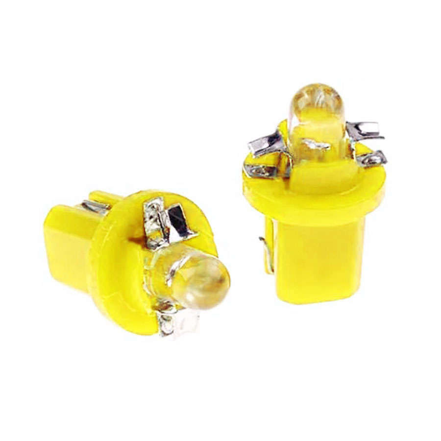 T5 SMD 5 LED Instrument Cluster Bulbs  Pair (Yellow)