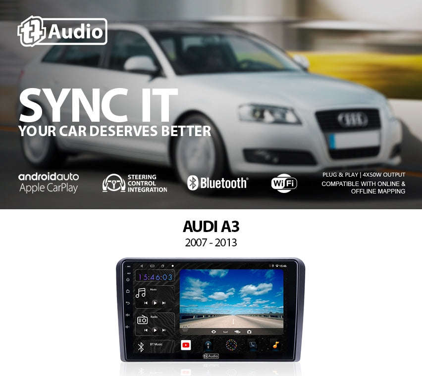 TT Audio 9 replacement radio for AUDI TT 2006-2014 2k Screen (Android 12)