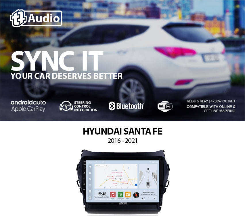 TT Audio 9 replacement radio HYUNDAI Santa Fe 2016-2021 (2K SCREEN)