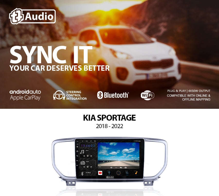 TT Audio 9 replacement radio for KIA Sportage 2010-2015 (2K SCREEN)