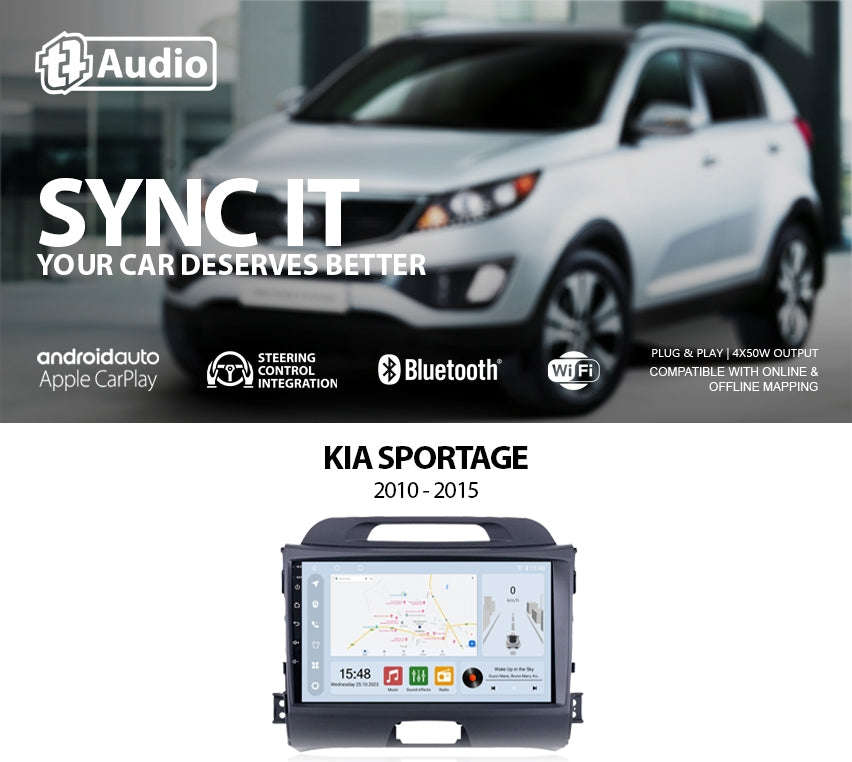 TT Audio 9 replacement radio for KIA Sportage 2010-2015 (CLASS D)
