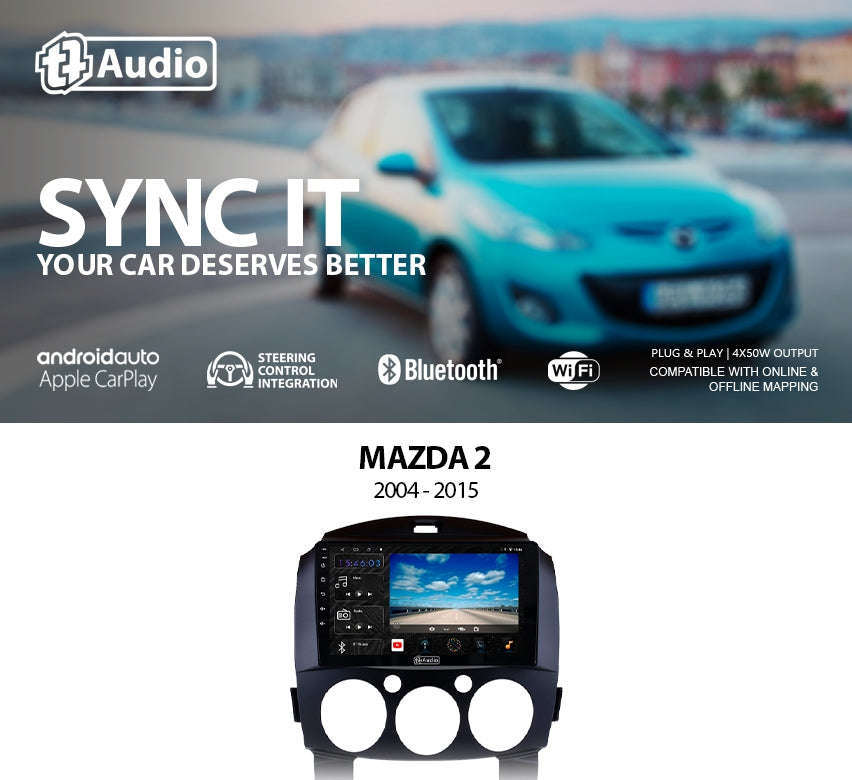 TT Audio Replacement Radio for MAZDA 2/CX-3 2015-2018 (2K SCREEN)