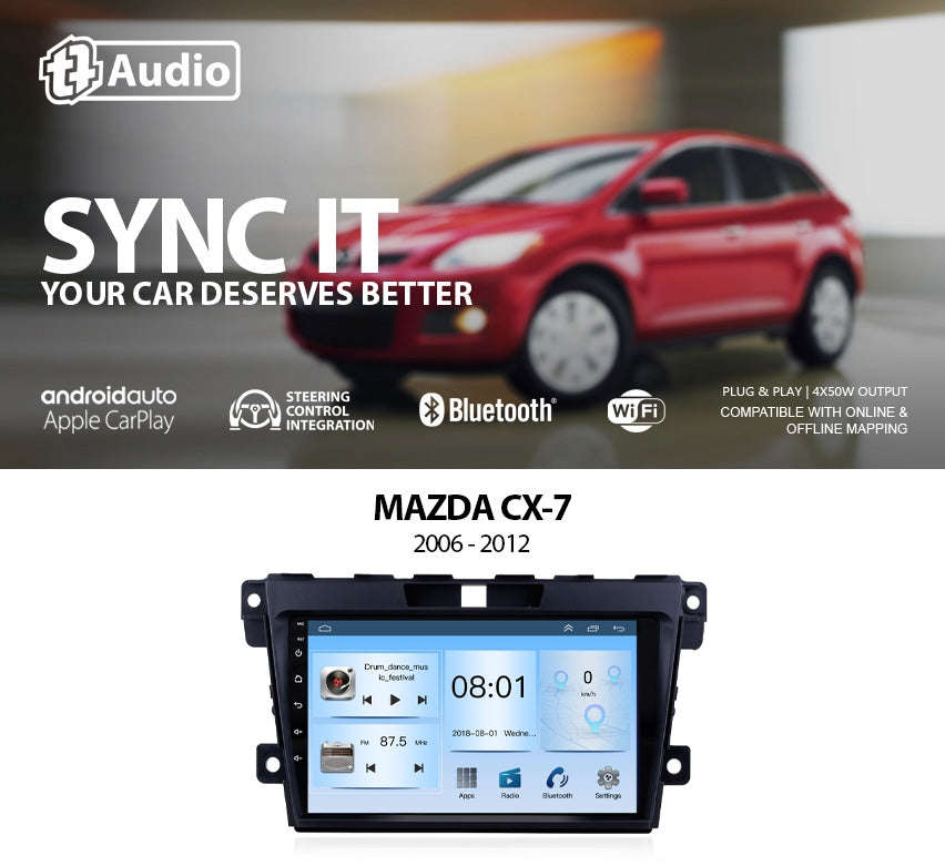 TT Audio 9 replacement radio for Mazda CX7 2007-2014 (2K SCREEN)