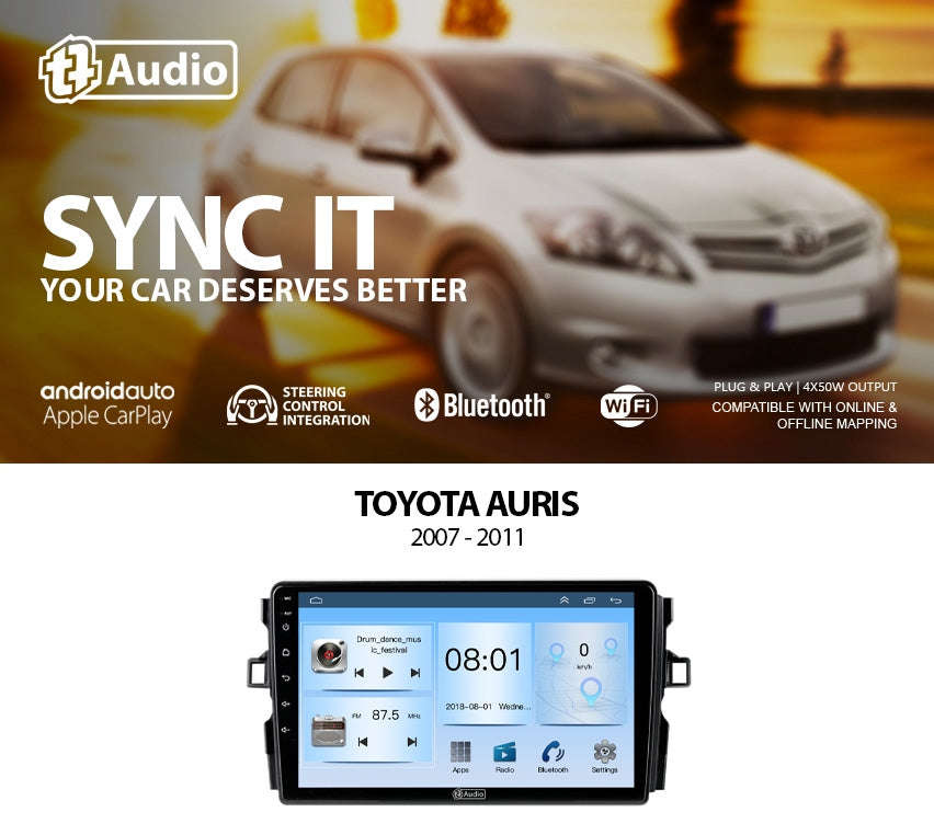 TT Audio 9 replacement radio for TOYOTA COROLLA 2006-2012 (MID SPEC)