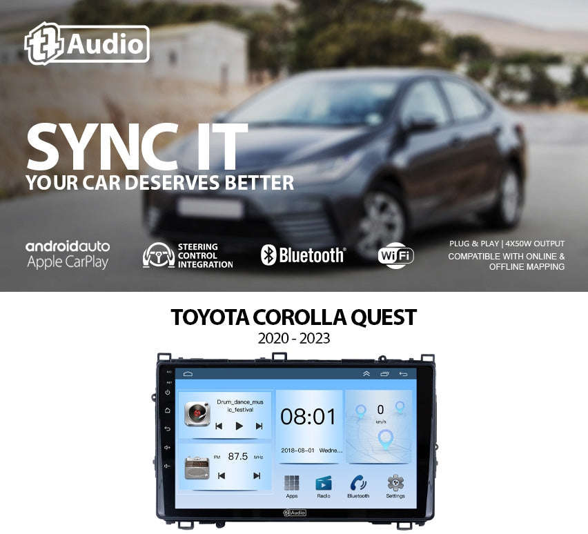 TT Audio 9 replacement radio for TOYOTA COROLLA 2006-2012 (4G ULTRA)