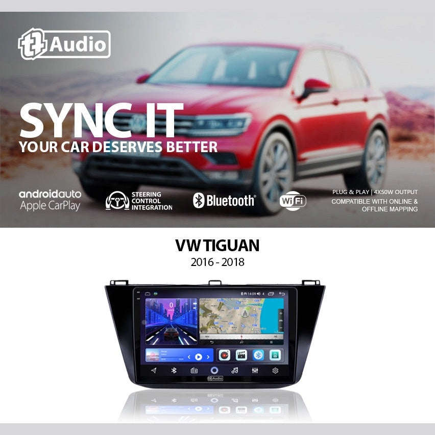 TT Audio 10 replacement radio for VW Tiguan 2016  2018 (2K SCREEN)