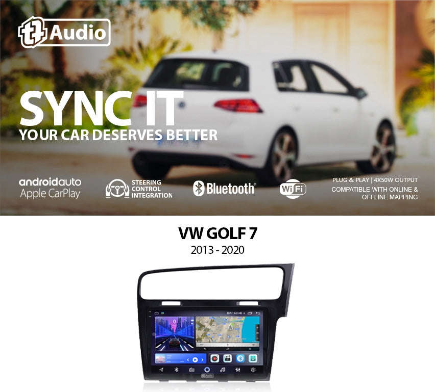 TT Audio 10 replacement radio for VW GOLF 7 2013  2020 (2K SCREEN)