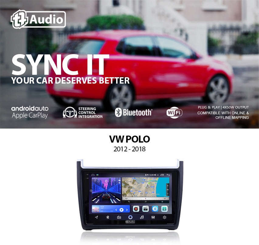 TT Audio 9 replacement radio for VW Polo 2012  2018 (2K SCREEN)