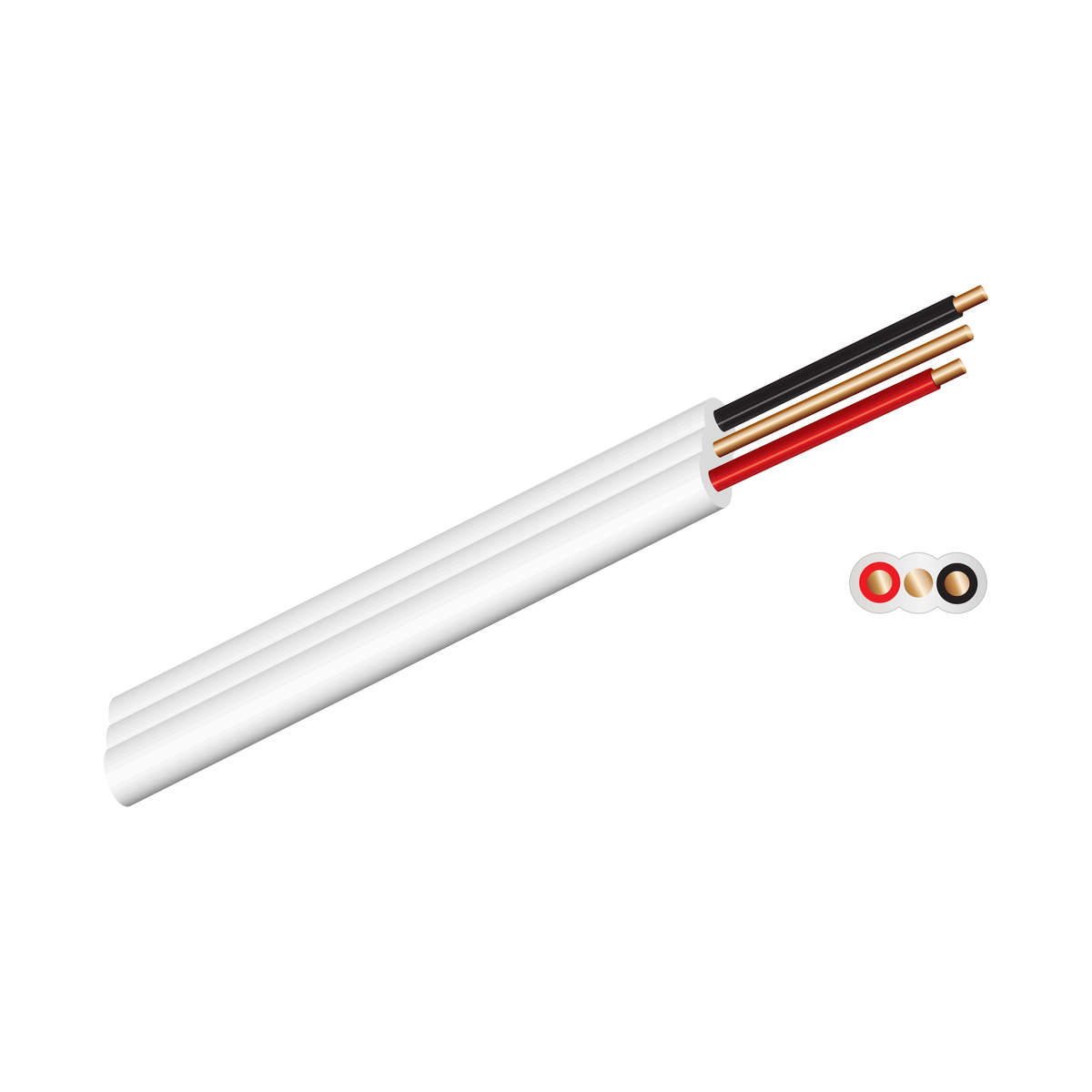 6.0mm x 2 FTE White (100M)