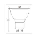 Radiant Frosted 220v 5w LED GU10 6500K (Non-Dimmable)