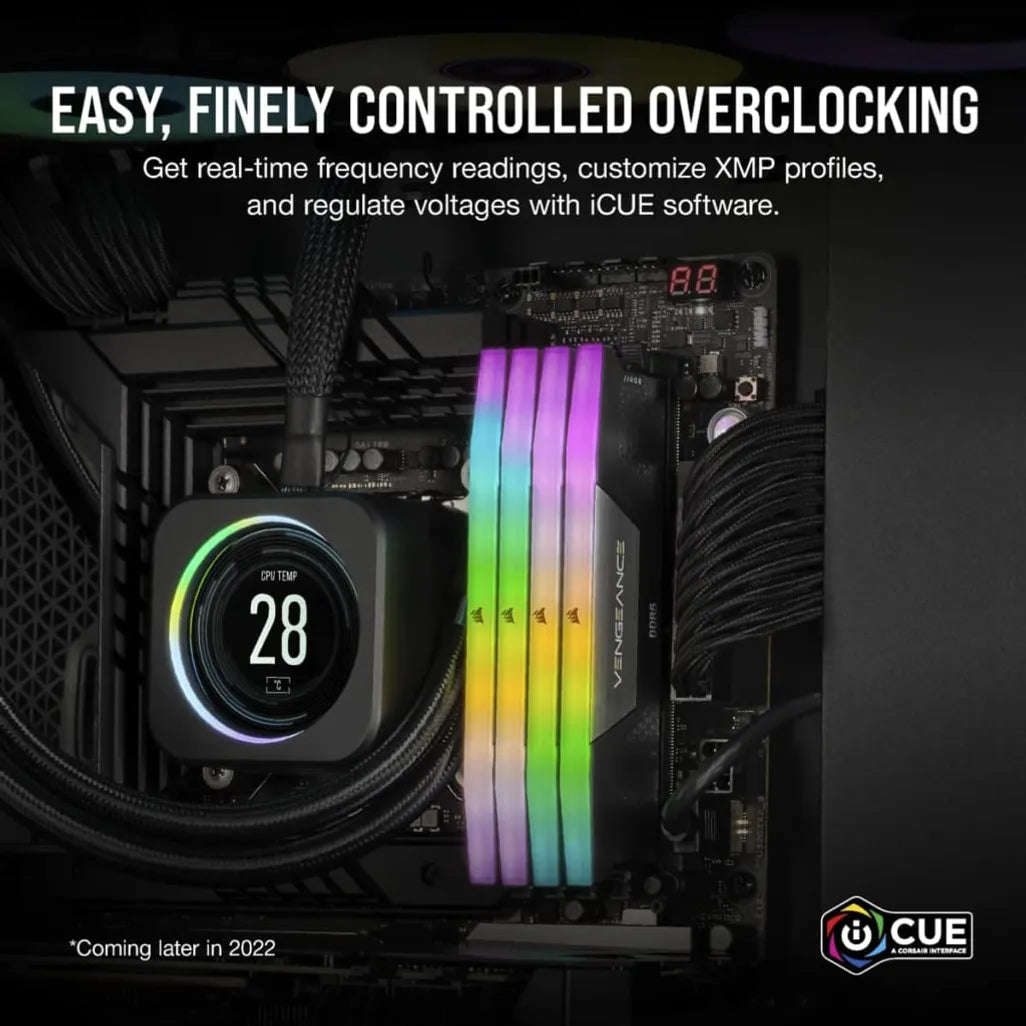 Corsair Vengeance RGB CMH48GX5M2B7200C36, 48 GB, 2 x 24 GB, DDR5, 7200 MHz, 288-pin DIMM
