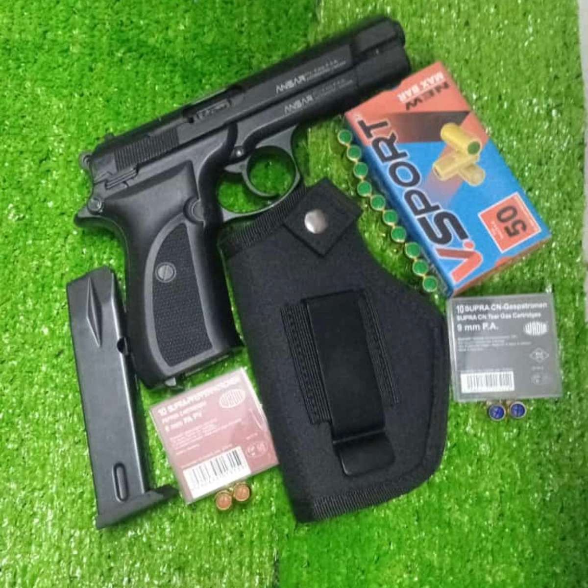 Baredda S56 Black Blank/Pepper Gun (Semi Auto|14+1|9mm PAK) - GSA