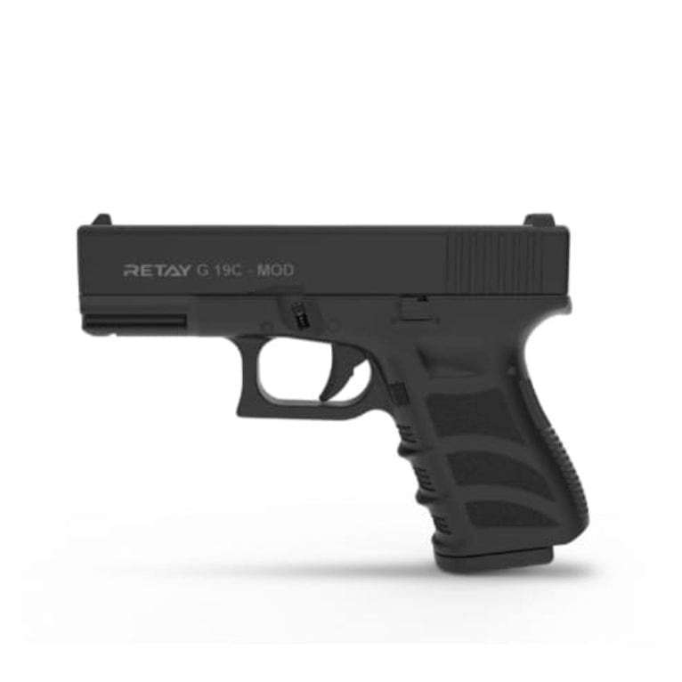 Retay G19C Black Blank/Pepper Gun (Semi Auto|14+1|9mm PAK) - GSA