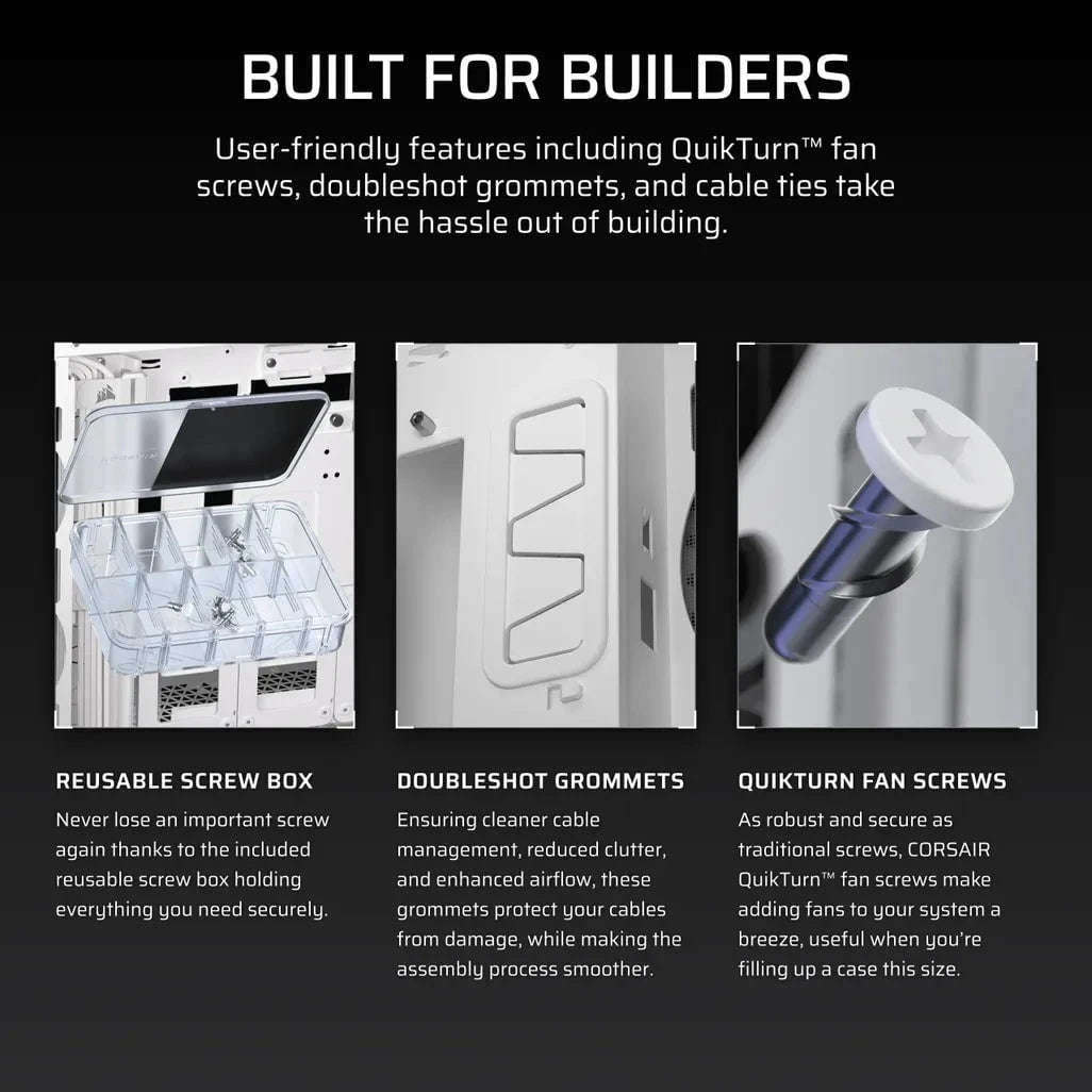 Corsair 5000T, Midi Tower, PC, White, ATX, EATX