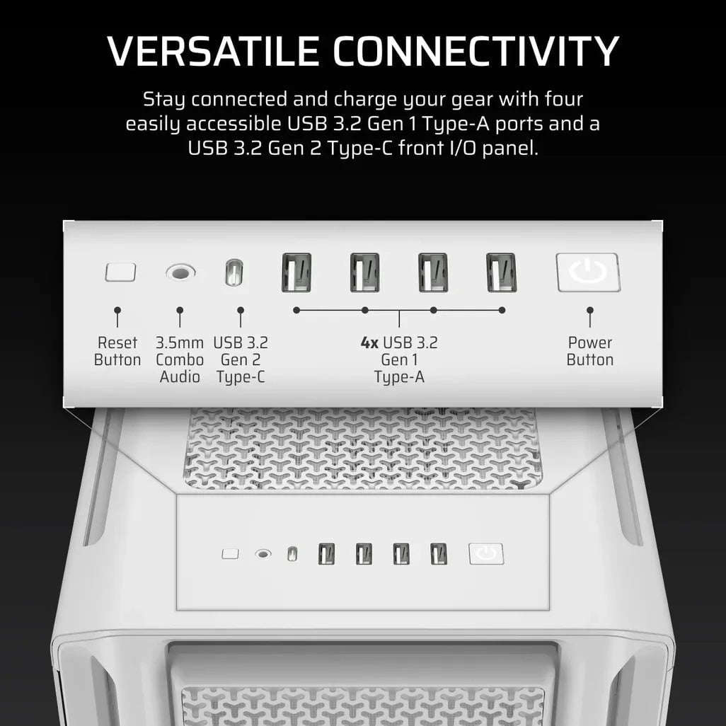 Corsair 5000T, Midi Tower, PC, White, ATX, EATX