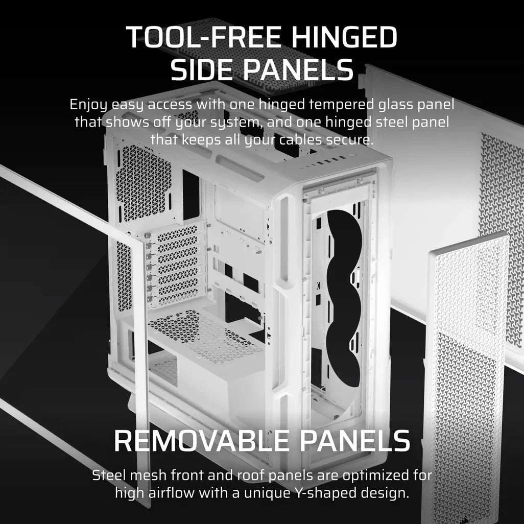 Corsair 5000T, Midi Tower, PC, White, ATX, EATX