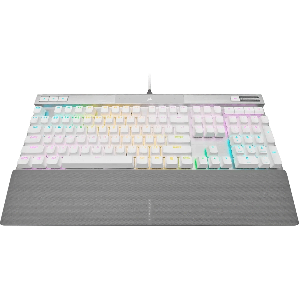 Corsair CH-910951A-NA, Full-size (100%), Wired, USB, Opto-mechanical key switch, RGB LED, White