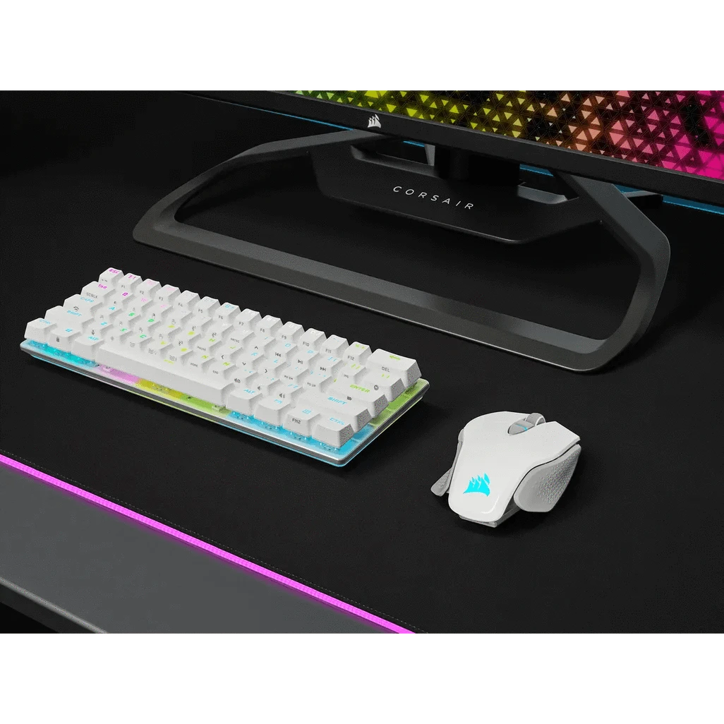 Corsair CH-9319511-AP2, Right-hand, Optical, RF Wireless + Bluetooth, 26000 DPI, White