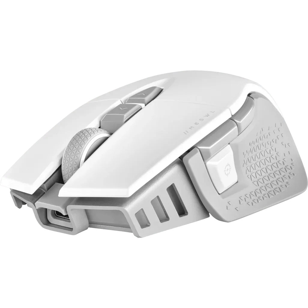 Corsair CH-9319511-AP2, Right-hand, Optical, RF Wireless + Bluetooth, 26000 DPI, White